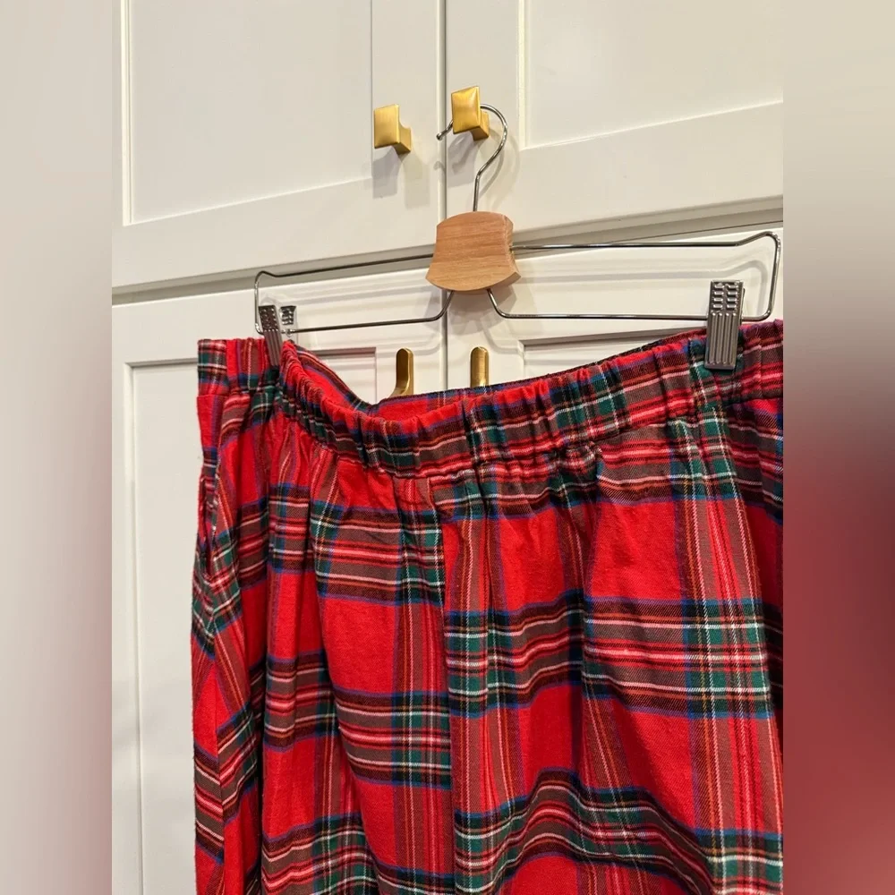 Plaid Red Tartan Maxi Full Skirt with pockets no name approx. size XL see meas. - Picture 4 of 10